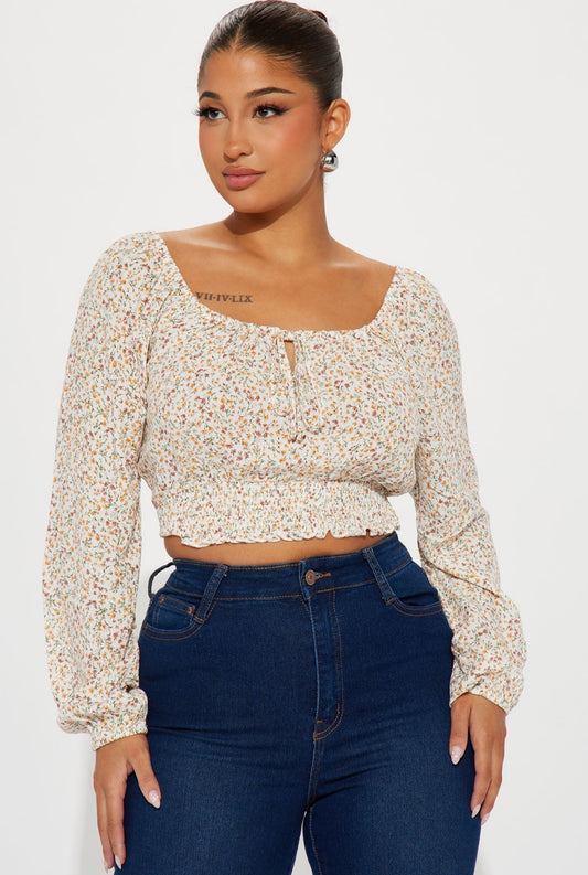 Time To Bloom Floral Blouse Top